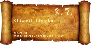Klippel Tivadar névjegykártya