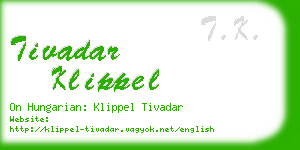tivadar klippel business card
